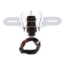 Silver Motorcycle Retro Tail Light Motorbike Brake Lamp for ATV Cafe Racer