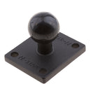 Motorcycle Motorbike Brake / Clutch Reservoir Cover Base Mount GPS with 1 inch Ball - Black