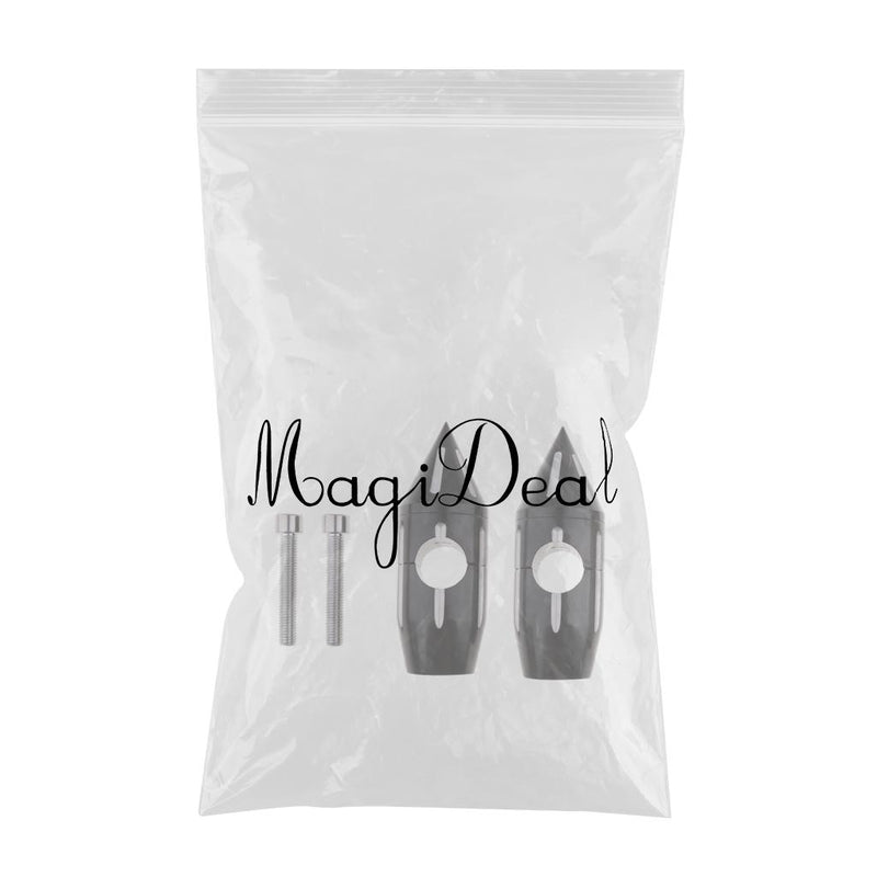 1" 25mm Black Spike Rise Handlebar Risers For Harley Softail Dyna Sportster