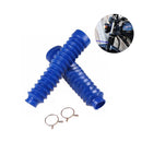 Pair 20.5cm Universal Front Fork Cover Protect Shock Absorber Rubber Sleeve Cover - Blue