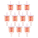 10pcs Plastic Universal Gasoline Inline Fuel Filter Motorcycle Part Fit 6mm Fuel Pipes