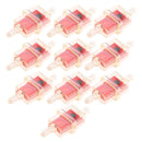 10pce Petrol Inline Fuel Filter Car Fit 6mm Pipes Red,Easy to install