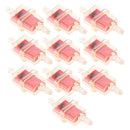 10pce Petrol Inline Fuel Filter Car Fit 6mm Pipes Red,Easy to install