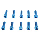 10pcs M6 x 20mm Pitch Alloy Steel Hex Bolt Socket Head Cap Screws Blue