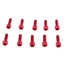 10pcs M6 x 20mm Pitch Alloy Steel Hex Bolt Socket Head Cap Screws Red
