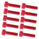 10pcs M6 x 20mm Pitch Alloy Steel Hex Bolt Socket Head Cap Screws Red