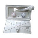 97022-A Artic White Compact Exterior Shower with Latch and White Knob