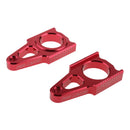 Red CNC Rear Axle Block Chain Adjuster with Mounting Screws for Honda Custom