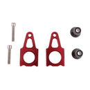 Red CNC Rear Axle Block Chain Adjuster with Mounting Screws for Honda Custom