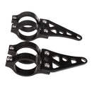 Motorcycle Black 39mm Turn Signal Clamps Headlight Mount Bracket Fork Ear for Chopper Cafe Racer