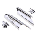 Chrome Fork Lower Leg Deflectors Shield & Nut Cover For Harley Touring 2000-2013