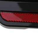 Black Saddlebag Latch Covers + Red Reflectors for Harley Road Glide 93-13