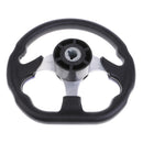 Replacement 320mm Battle Style Aluminum Marine Sport Pontoon Boat Steering Wheel & Soft Foam Grip Blue