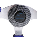 Replacement 320mm Battle Style Aluminum Marine Sport Pontoon Boat Steering Wheel & Soft Foam Grip Blue