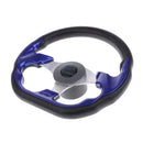 Replacement 320mm Battle Style Aluminum Marine Sport Pontoon Boat Steering Wheel & Soft Foam Grip Blue