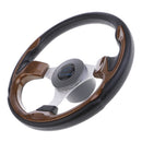 Marine Boat 12.6'' 320mm Steering Wheel W/ 3/4'' Tapered Key Adapter 3 spoke