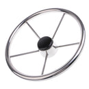 345mm Stainless Steel 5 Spoke 3/4'' Boat Steering Wheel Marine Yacht Pontoon Boat Wheel