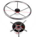 345mm Stainless Steel 5 Spoke 3/4'' Boat Steering Wheel Marine Yacht Pontoon Boat Wheel