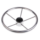 345mm Stainless Steel 5 Spoke 3/4'' Boat Steering Wheel Marine Yacht Pontoon Boat Wheel
