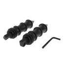 Pair of Black Universal Motorcycle Foot Pegs Bracket Folding Engine Crash Bar