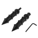 Pair of Black Universal Motorcycle Foot Pegs Bracket Folding Engine Crash Bar