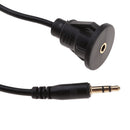 3.5mm Male to 3.5mm Female Dashboard Flush Mount 3.5mm 1/8 AUX Audio Extension Cable for Car Boat Motorcycle 1 Meter