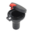 Black Nylon 38mm 1 1/2" Fuel Gas Deck Filler Flush Mount for Boat Yachts