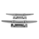 5 Inch + 6 Inch Stainless Steel Low Flat Boat Cleat Kayak Dock Base Marine Grade