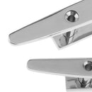 5 Inch + 6 Inch Stainless Steel Low Flat Boat Cleat Kayak Dock Base Marine Grade