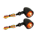 Pair 12V Universal Motorcycle LED Light Aluminum Turn Signals Indicator Lamps
