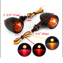 Pair 12V Universal Motorcycle LED Light Aluminum Turn Signals Indicator Lamps