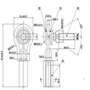 Control Cable Shift Throttle Ball Joint Steering Connector - Stainless Steel