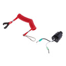 Universal Boat Engine Motor Push Button Kill Stop Switch and Lanyard Set Kit