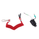 Universal Boat Engine Motor Push Button Kill Stop Switch and Lanyard Set Kit