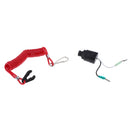 Universal Boat Engine Motor Push Button Kill Stop Switch and Lanyard Set Kit