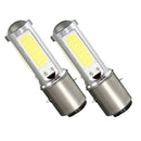 2X BA20D H6 4 COB LED Motorcycle Bike Moped Scooter ATV Headlight Bulb White