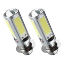 2 Pieces White COB LED Motor Bike/ATV Headlight Bulb Fog Light H6M PX15d