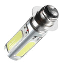 2 Pieces White COB LED Motor Bike/ATV Headlight Bulb Fog Light H6M PX15d