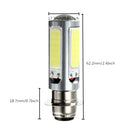 2 Pieces White COB LED Motor Bike/ATV Headlight Bulb Fog Light H6M PX15d