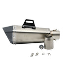 36-51mm Motorcycle Exhaust Muffler Pipe with Bracket Clamp - Titanium
