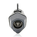 36-51mm Motorcycle Exhaust Muffler Pipe with Bracket Clamp - Titanium