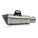 36-51mm Motorcycle Exhaust Muffler Pipe with Bracket Clamp - Titanium