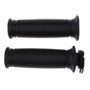7/8'' 22mm Motorbike Handlebar Throttle Hand Grips Vintage Cafe Racer Black