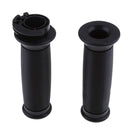 7/8'' 22mm Motorbike Handlebar Throttle Hand Grips Vintage Cafe Racer Black