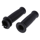 7/8'' 22mm Motorbike Handlebar Throttle Hand Grips Vintage Cafe Racer Black