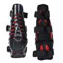 Red Knee Shin Protector Protective Guard for Motorcycle Motocross Cycling