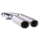 51MM 2'' Dual-Outlet Exhaust Muffler Pipe Silencer Slip on for Yamaha Silver