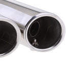 51MM 2'' Dual-Outlet Exhaust Muffler Pipe Silencer Slip on for Yamaha Silver