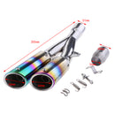 51mm Dual-Outlet Exhaust Muffler Pipe Silencer Slip on for Yamaha Colorful