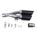 51MM 2'' Dual-Outlet Exhaust Muffler Pipe Silencer Slip on for Yamaha